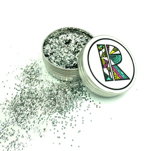 Silver EcoGlitter - Biodegradable Cosmetic Glitter